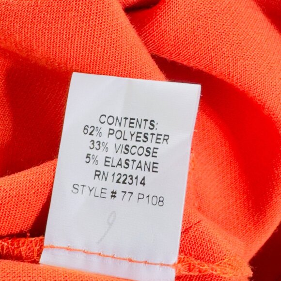 PEACE OF CLOTH Women's Red Pants Poly Blend Stretch Pockets Size 6 - Picture 8 of 11